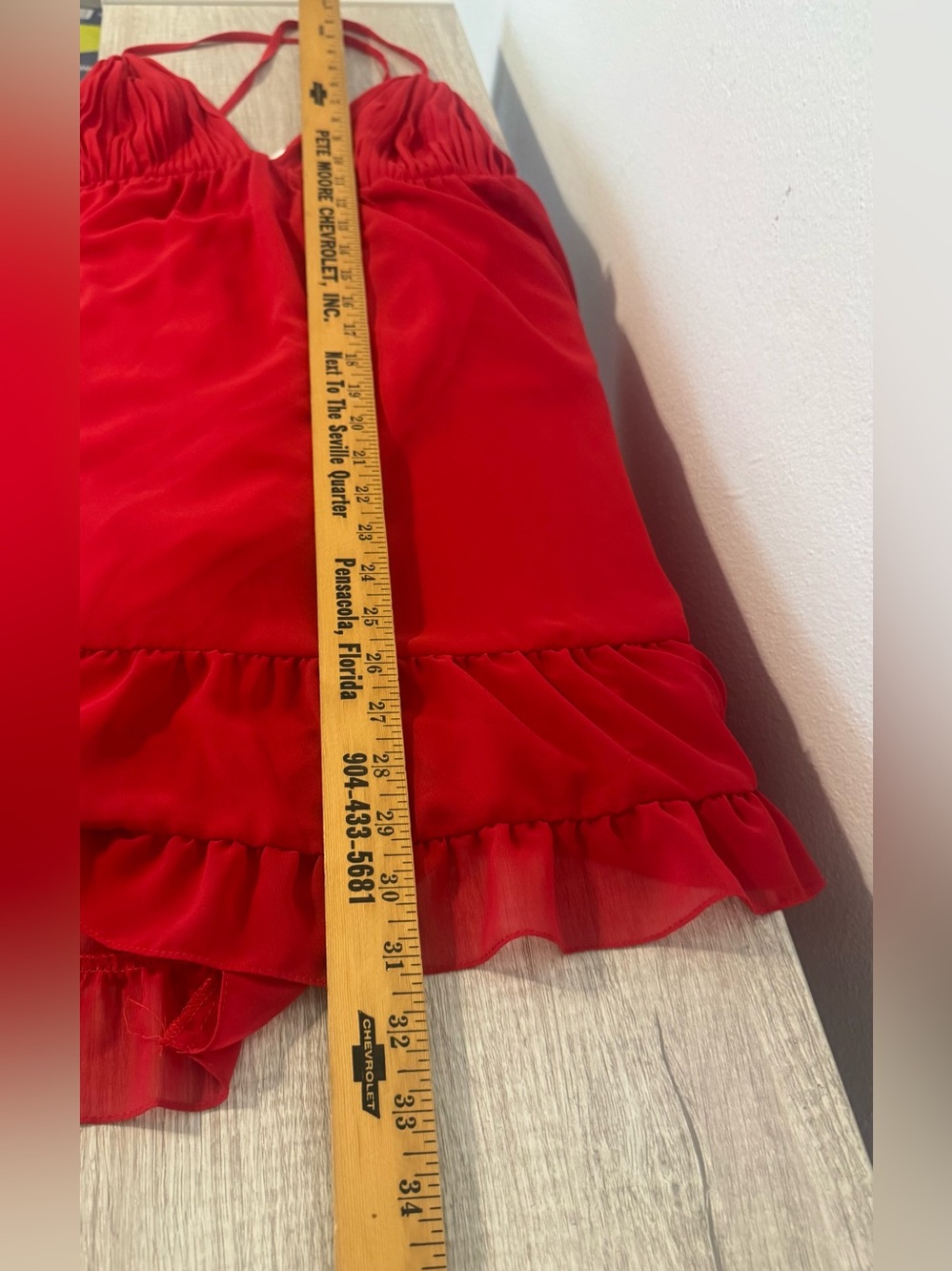 Ieena Mac Duggal Red V-Neck Spaghetti Strap A-Line Mini Dress Flirty NWT 4 - Picture 6 of 10